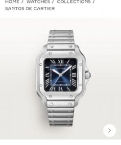Cartier Santos Automatic silver blue