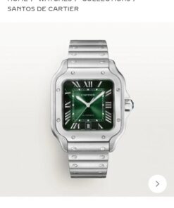 Cartier Santos Automatic silver green